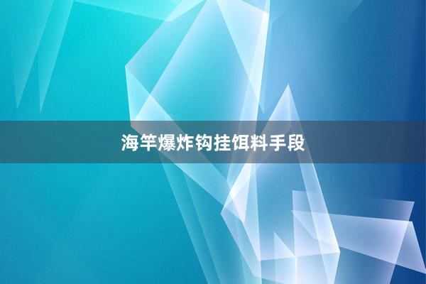 海竿爆炸钩挂饵料手段